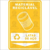 Material reciclável - Latas de aço 